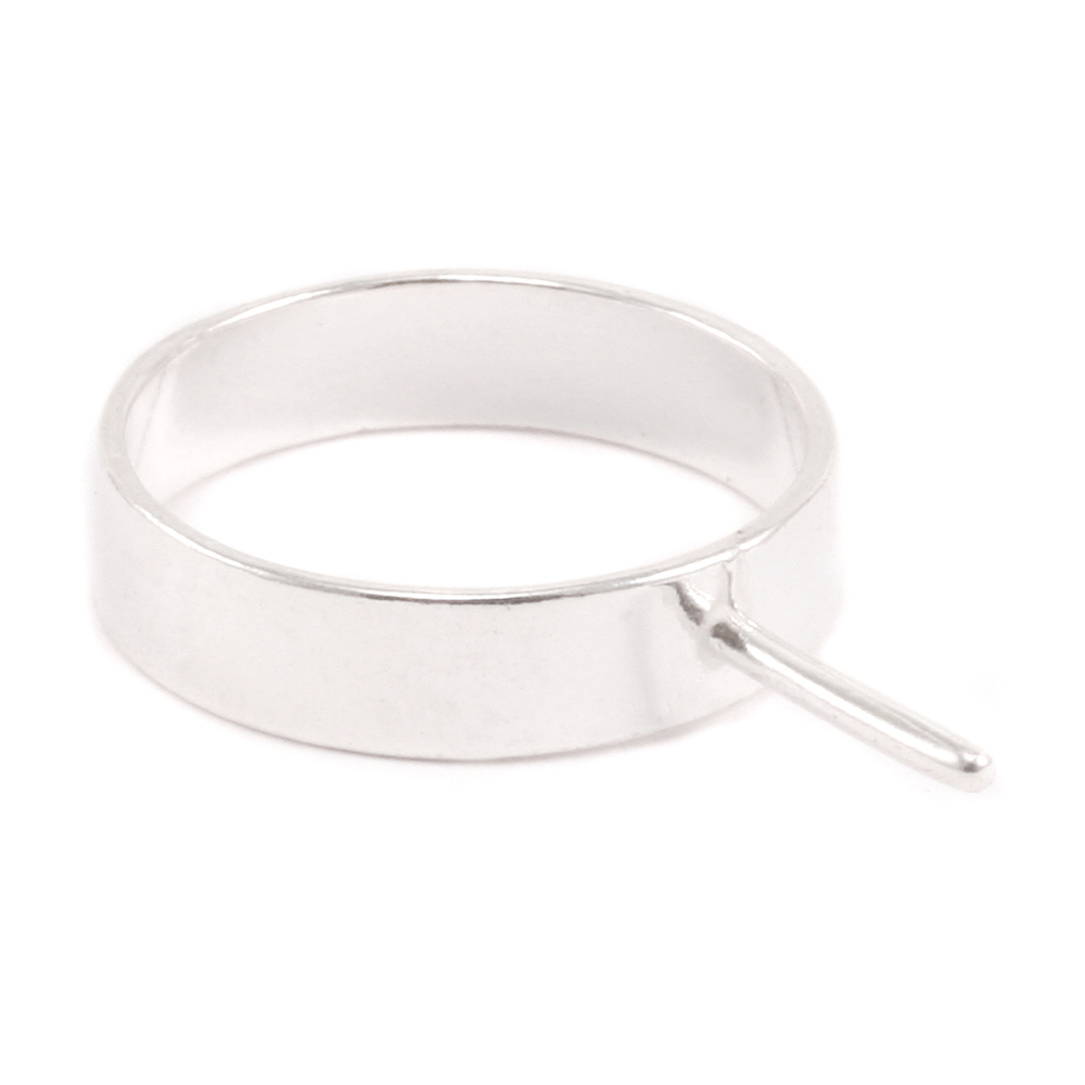 Silver Plated Rivetable Ring, SIZE 6