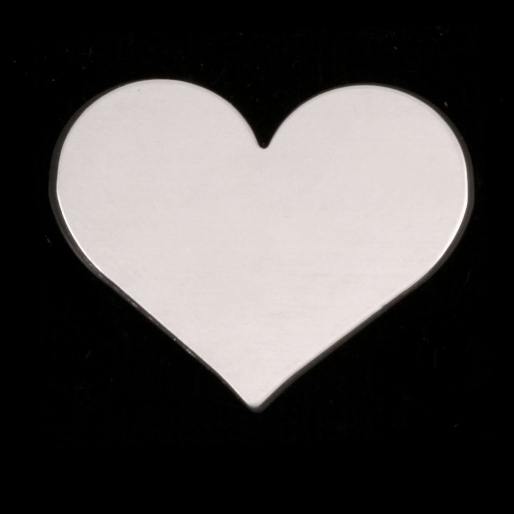 Metal Stamping Blanks Sterling Silver Large Classic Heart, 24g
