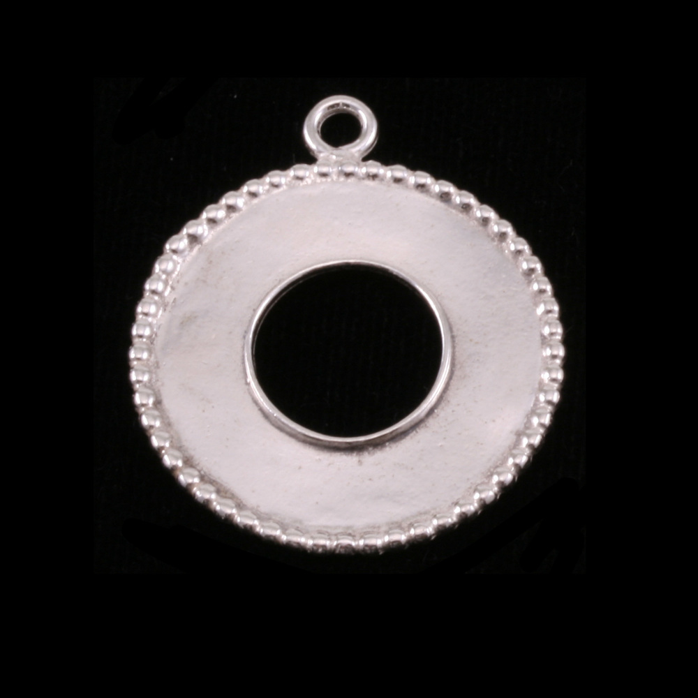 Metal Stamping Blanks Sterling Silver Washer with Dotted Edge