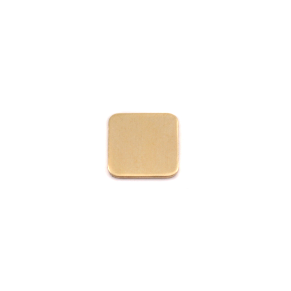 Metal Stamping Blanks Brass Tiny Rounded Square, 8.5mm (.33"), 24g