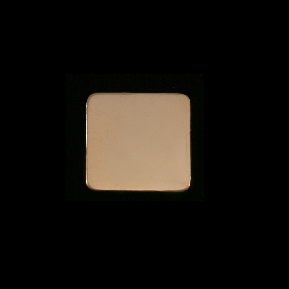 Metal Stamping Blanks Gold Filled Medium Rounded Square, 12.85mm (.50"), 24g