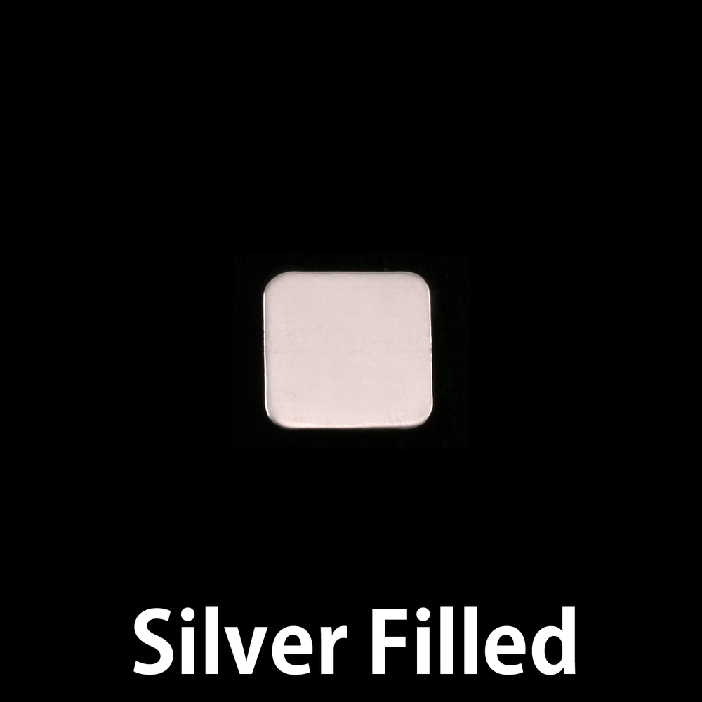 Metal Stamping Blanks Silver Filled Tiny Rounded Square, 8.5mm (.33"), 24g