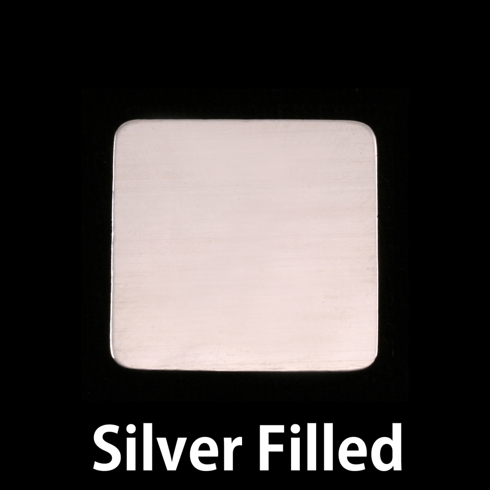 Metal Stamping Blanks Silver Filled Large Rounded Square, 19.25mm (.75"), 24g