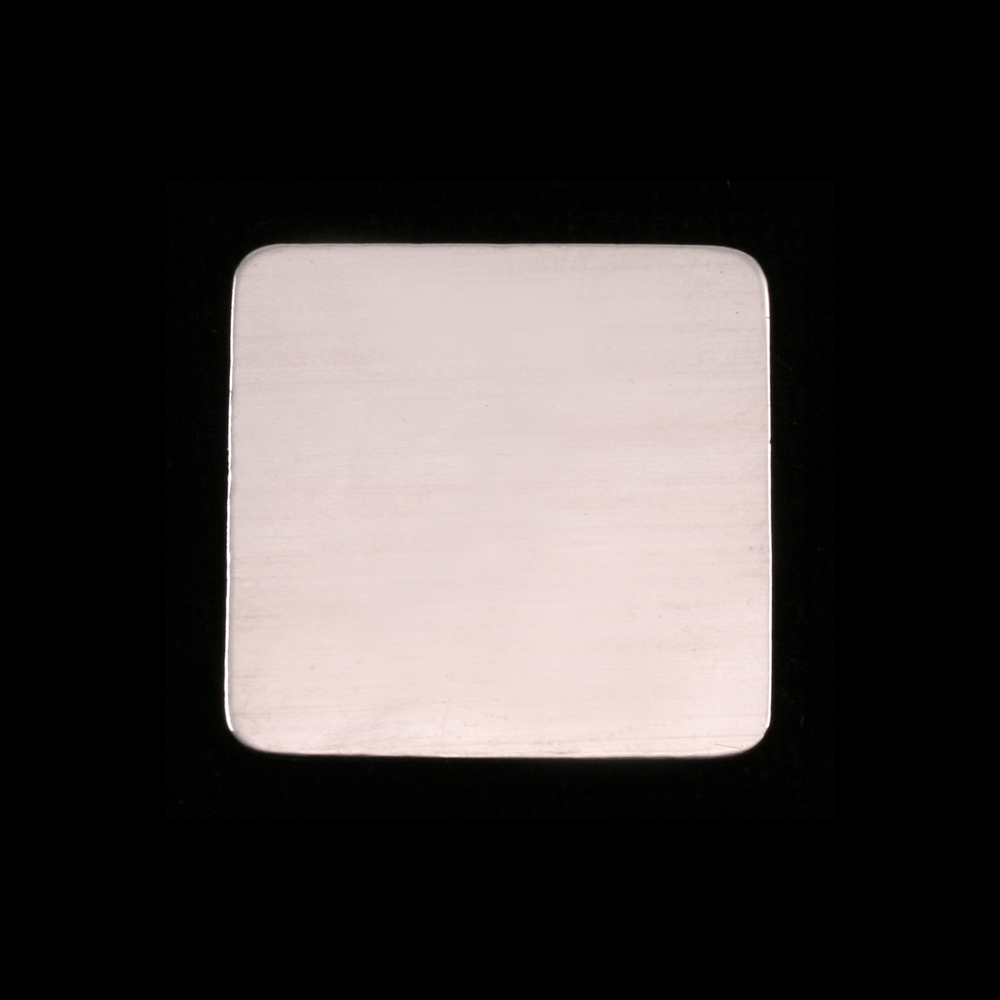 Metal Stamping Blanks Sterling Silver Large Rounded Square, 19.25mm (.75"), 24g