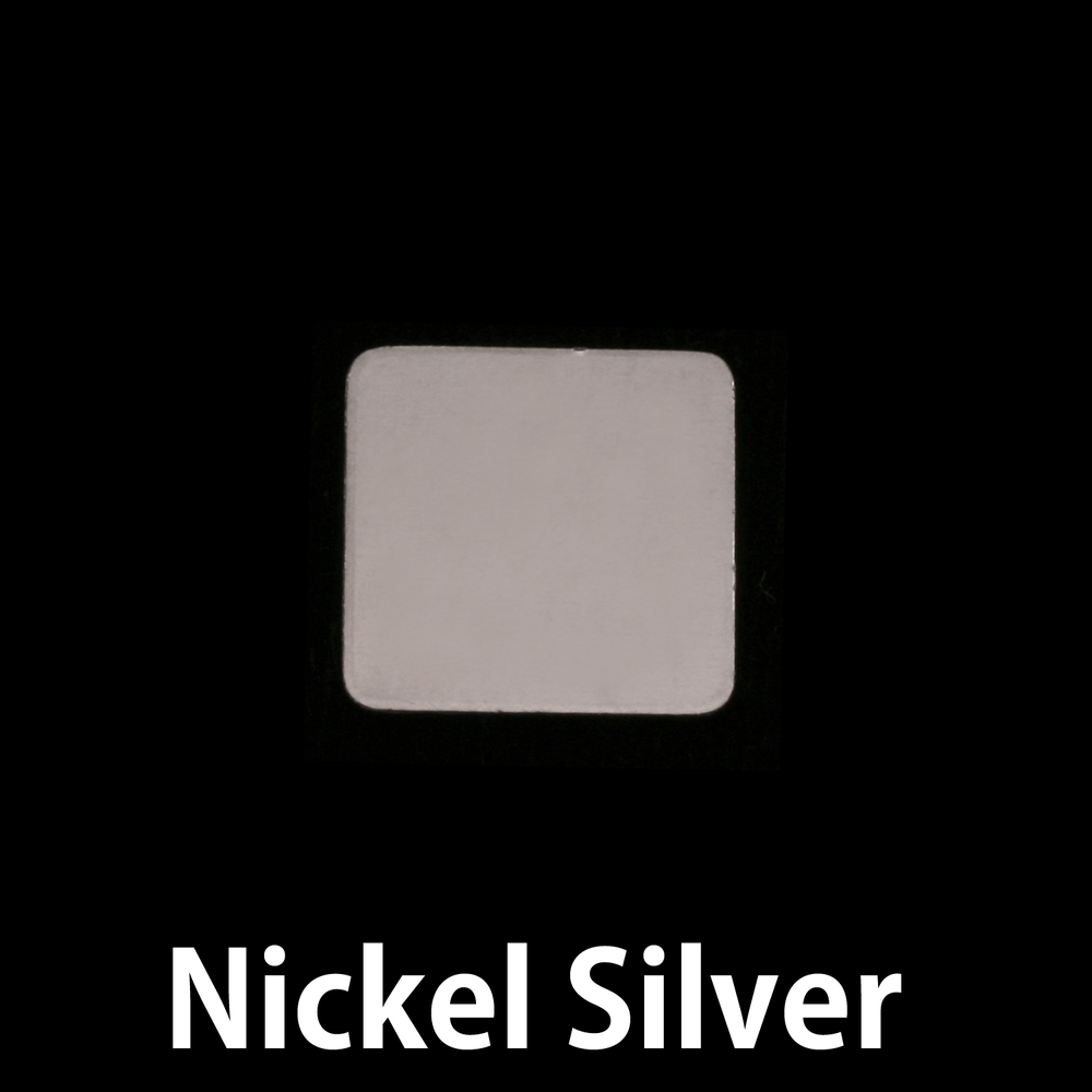 Metal Stamping Blanks Nickel Medium Rounded Square, 12.85mm (.50"), 24g