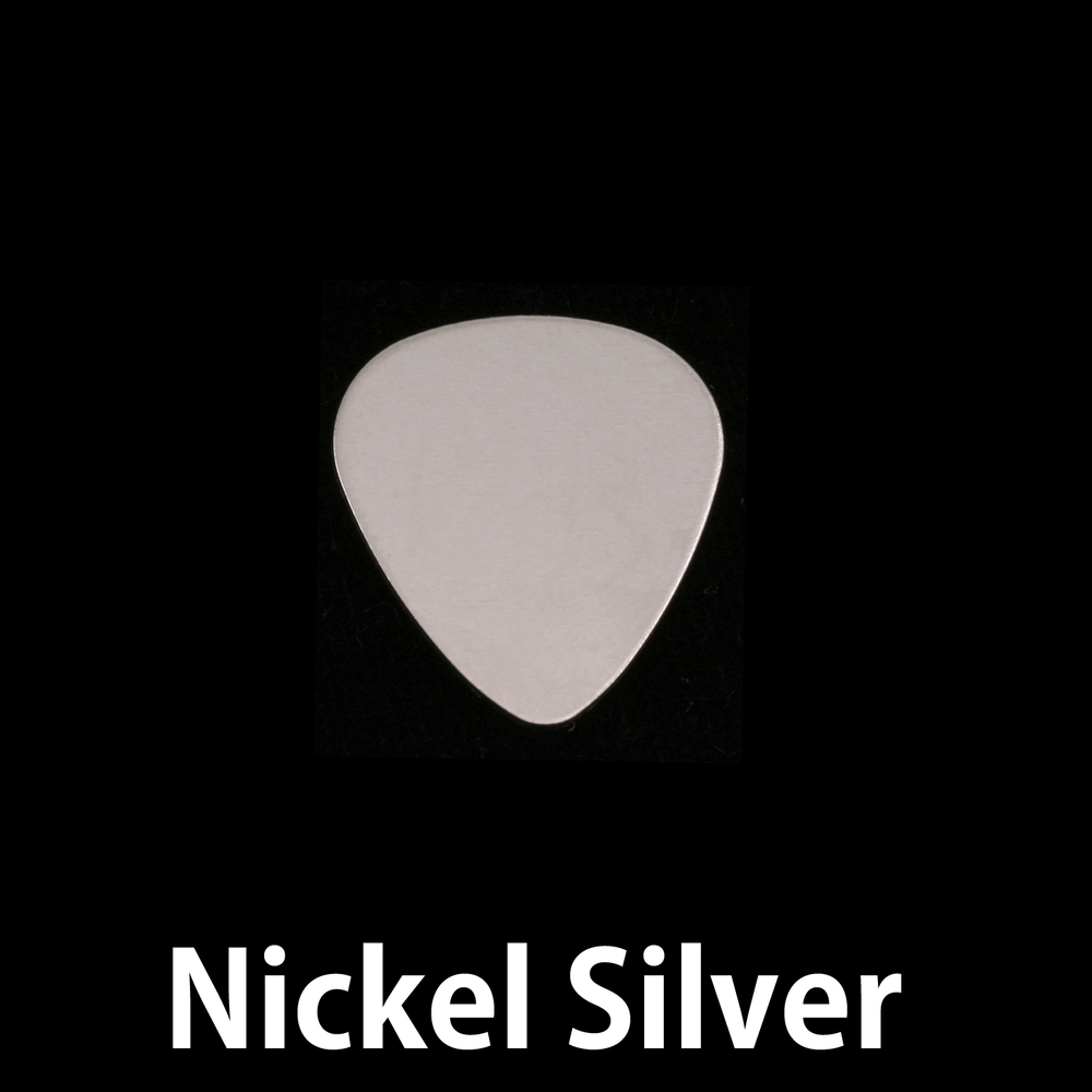 Metal Stamping Blanks Nickel Silver Small "Guitar Pick" Blank, 24g