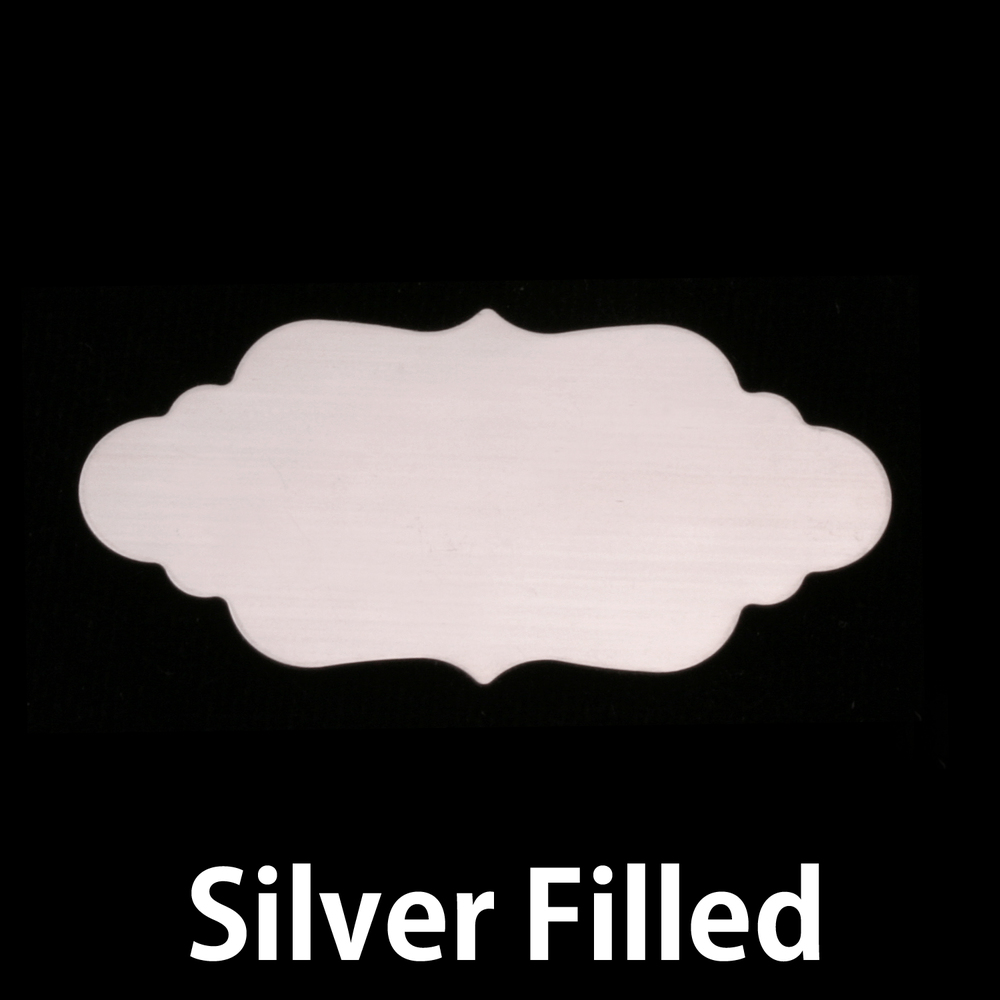 Metal Stamping Blanks Silver Filled Large Elegant Plaque, 24g