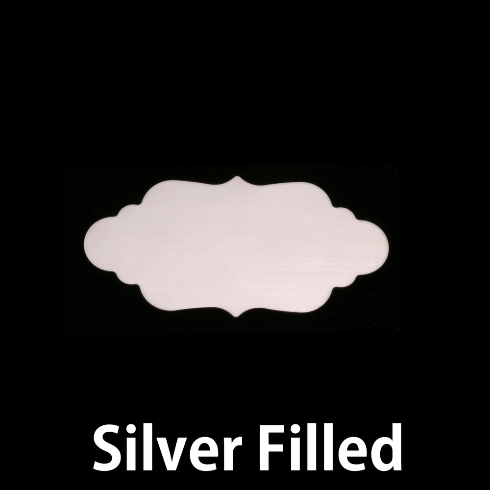 Metal Stamping Blanks Silver Filled Small Elegant Plaque, 24g