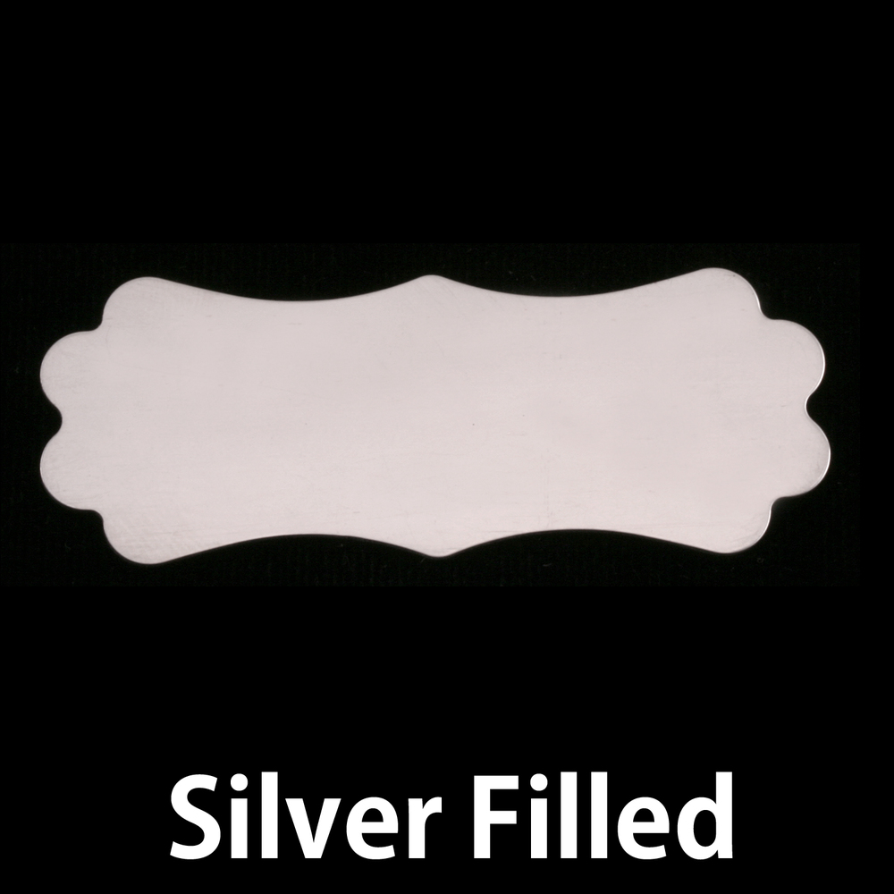 Metal Stamping Blanks Silver Filled Large Lanky Plaque, 24g