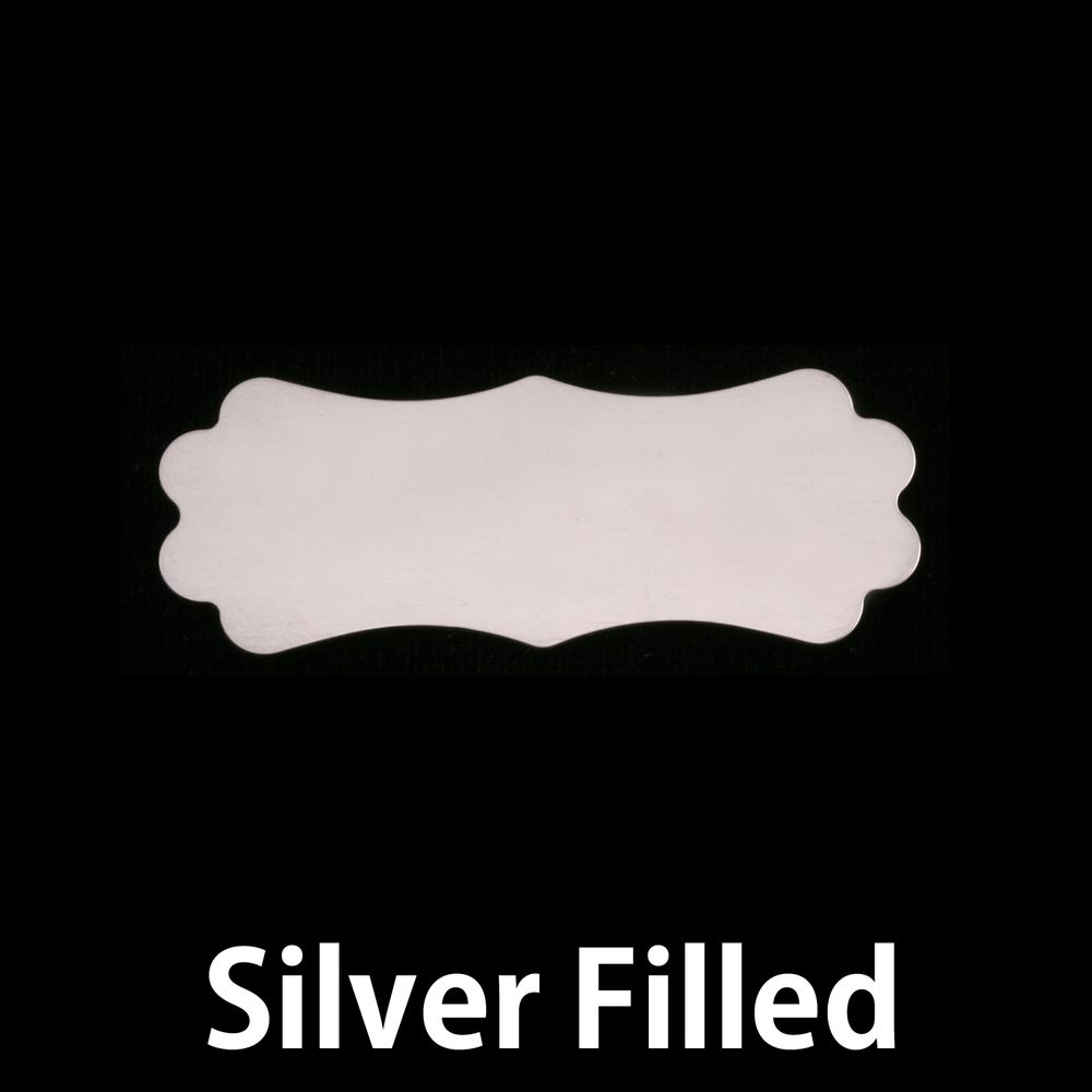 Metal Stamping Blanks Silver Filled Small Lanky Plaque, 24g