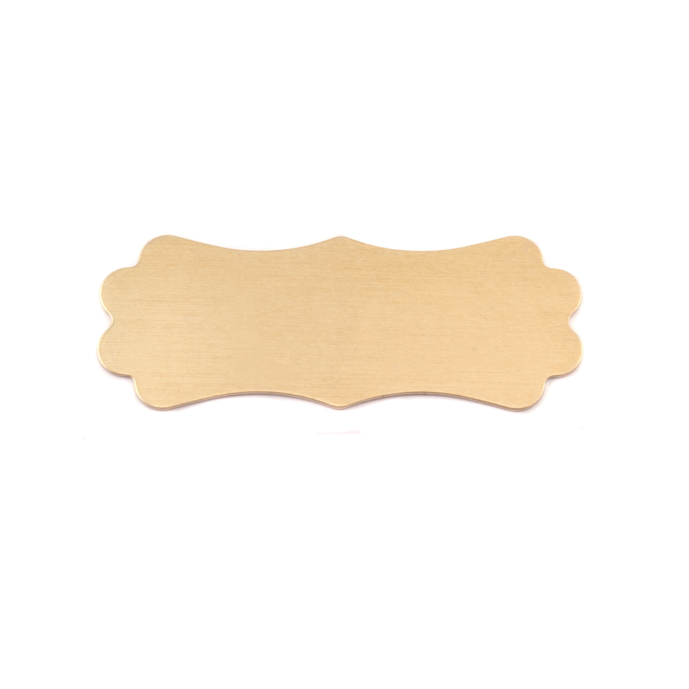 Metal Stamping Blanks Brass Small Lanky Plaque, 24g