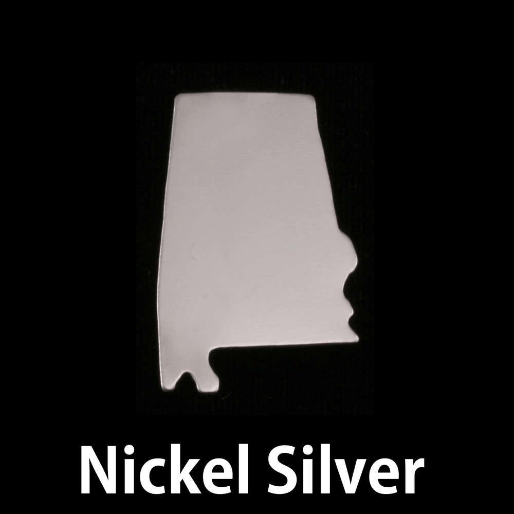 Metal Stamping Blanks Nickel Silver Alabama State Blank, 24g