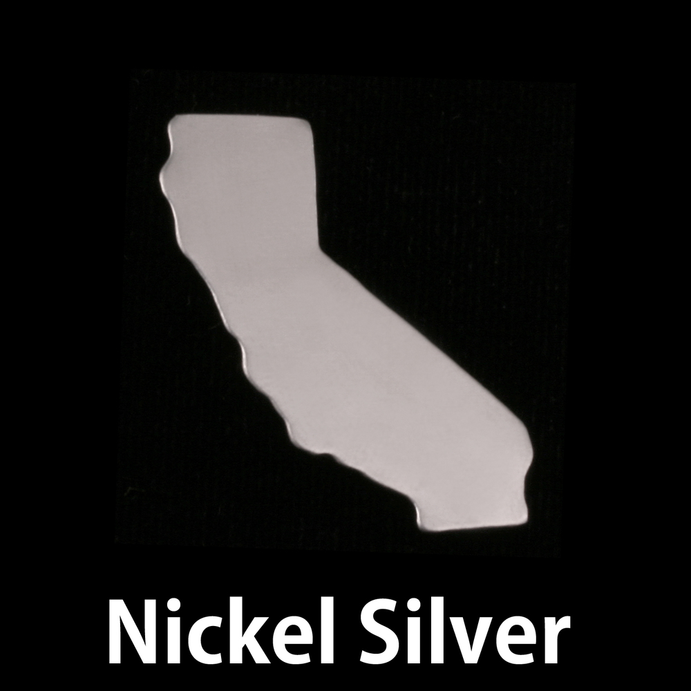 Metal Stamping Blanks Nickel Silver California State Blank, 24g
