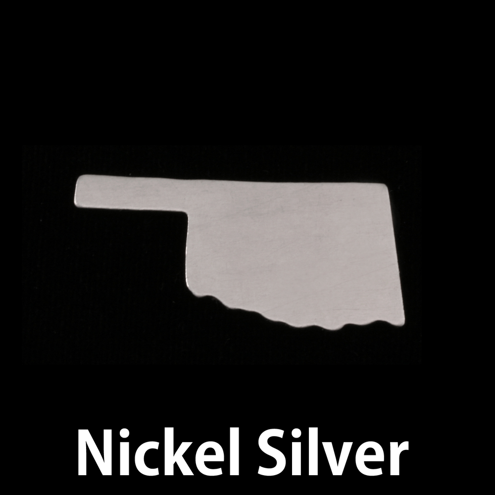 Metal Stamping Blanks Nickel Silver Oklahoma State Blank, 24g