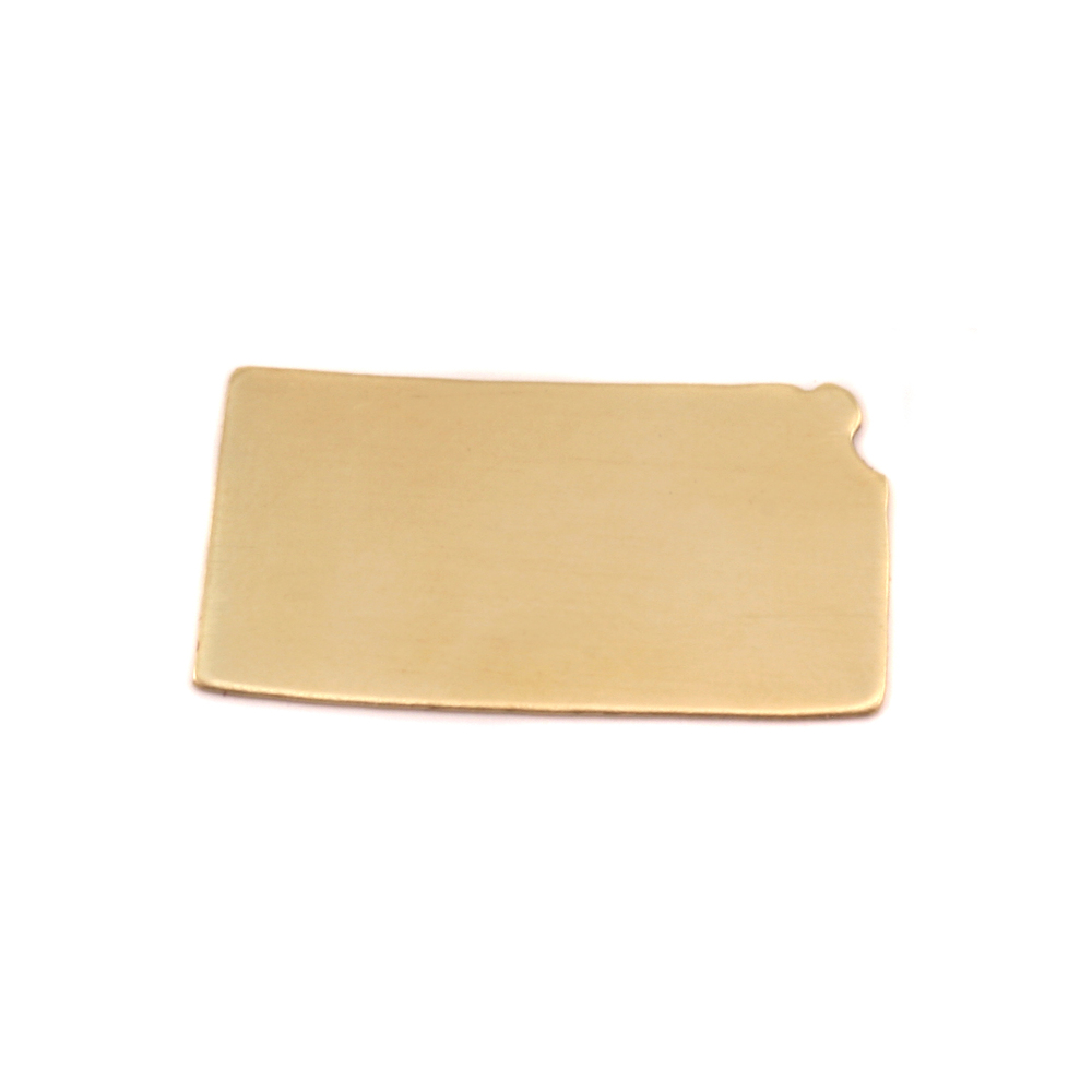 Metal Stamping Blanks Brass Kansas State Blank, 24g