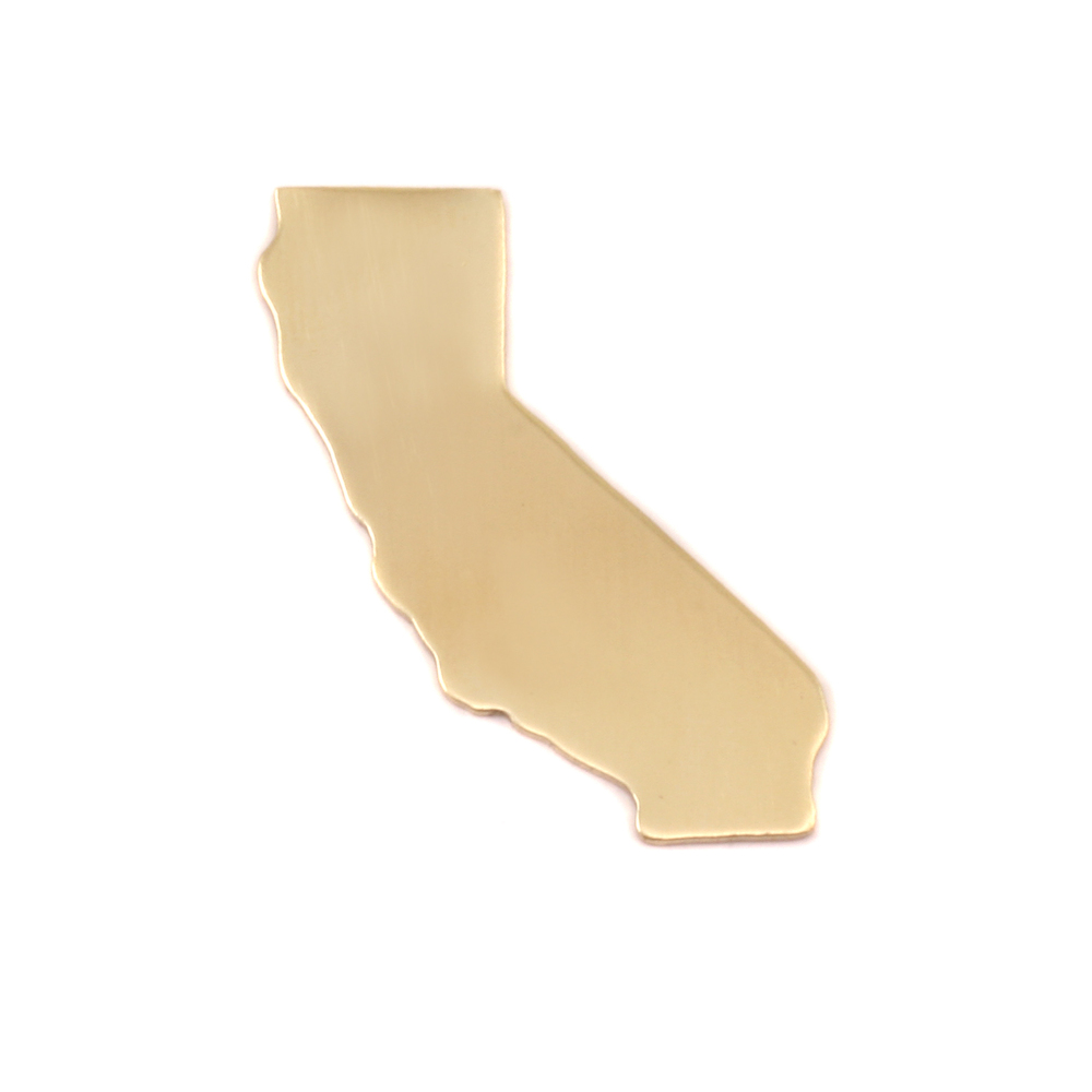 Metal Stamping Blanks Brass California State Blank, 24g