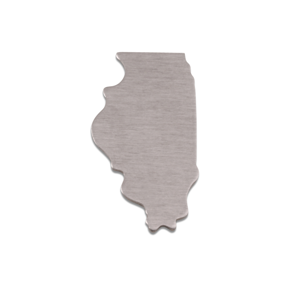 Metal Stamping Blanks Aluminum Illinois State Blank, 18g