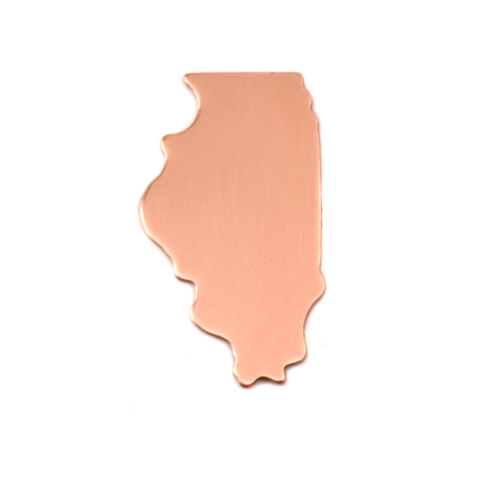 Metal Stamping Blanks Copper Illinois State Blank, 24g