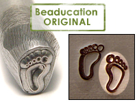 Metal Stamping Tools Baby Foot Design Stamp (Right Foot)- Beaducation Original