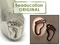 Metal Stamping Tools Baby Foot Design Stamp (Left Foot)- Beaducation Original