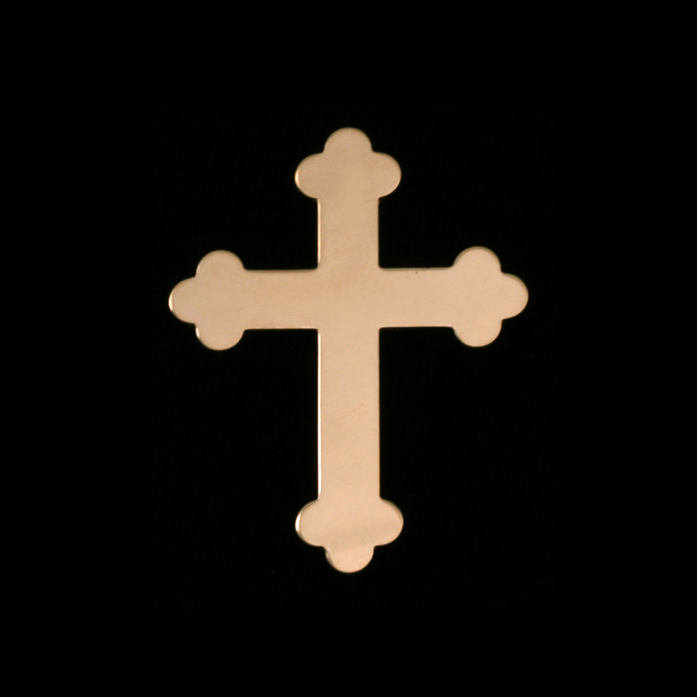 Metal Stamping Blanks Gold Filled Fancy Cross, 24g