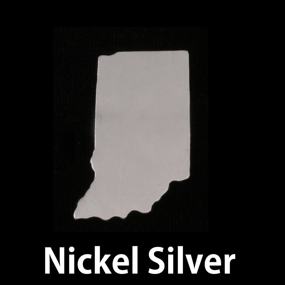 Metal Stamping Blanks Nickel Silver Indiana State Blank, 24g