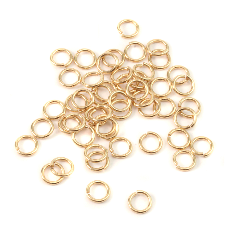 Jump Rings Brass 5mm I.D. 18 Gauge Jump Rings, pack of 50