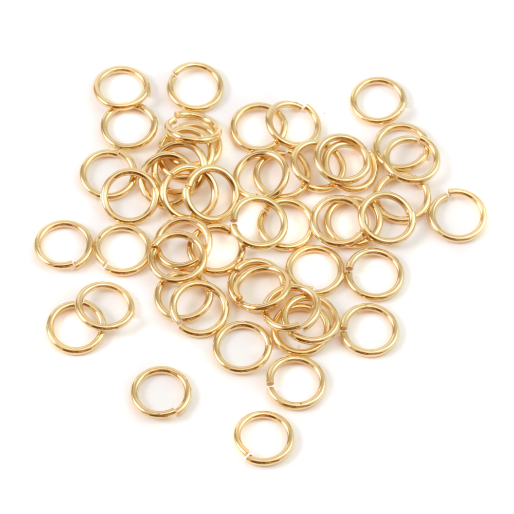 Jump Rings Brass 6mm I.D. 16 Gauge Jump Rings, pack of 50