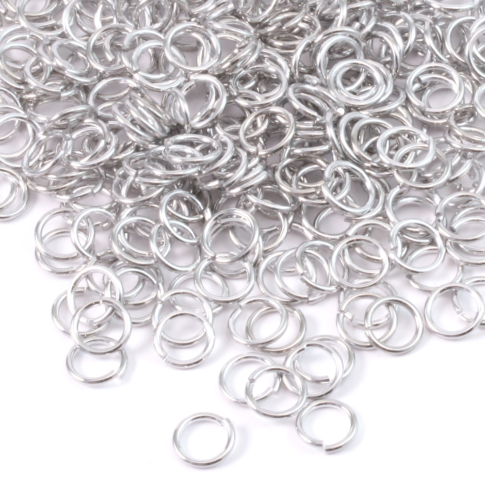 Jump Rings Aluminum 5.5mm I.D. 18 Gauge Jump Rings, 1/2 ounce pack