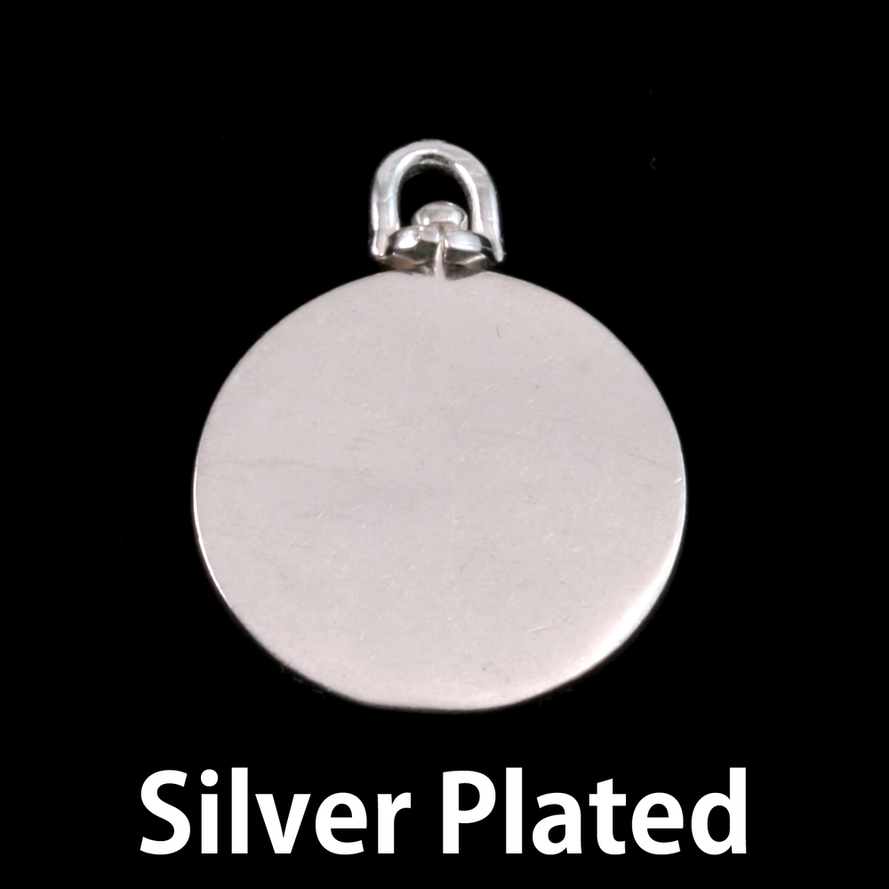 Metal Stamping Blanks Silver Plated Brass Large Circle Swivel Pendant