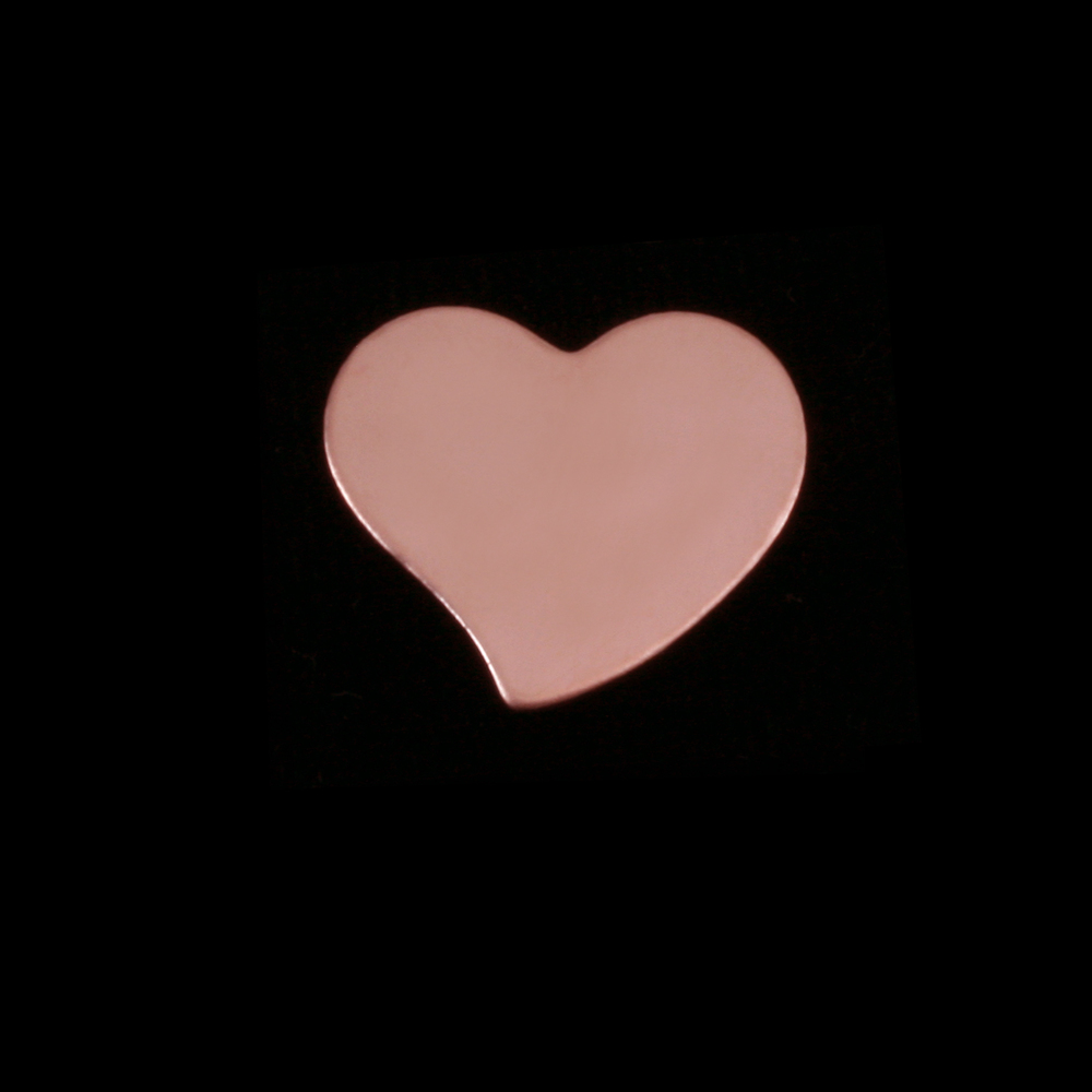 Metal Stamping Blanks Rose Gold Filled Small Stylized Heart, 24g