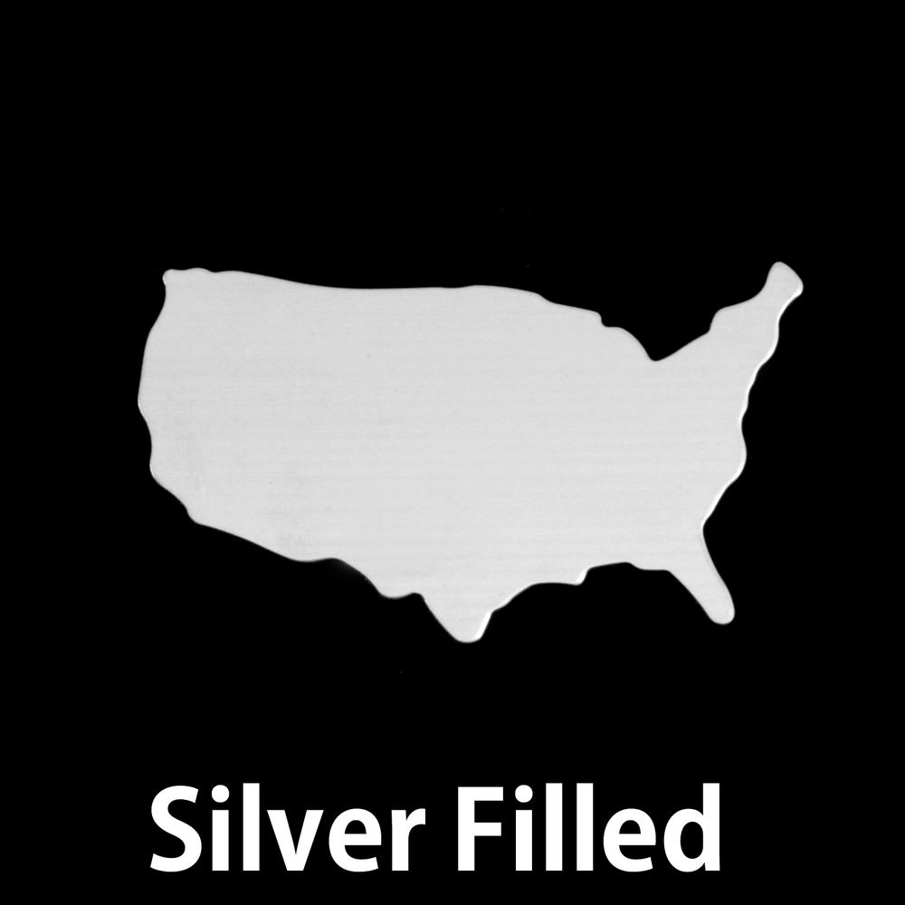 Metal Stamping Blanks Silver Filled United States Blank, 24g