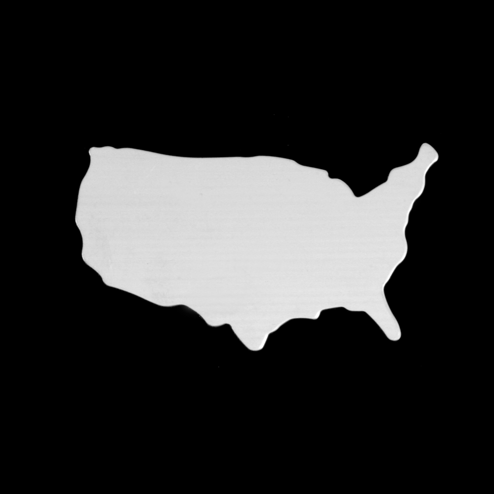 Metal Stamping Blanks Sterling Silver United States Blank, 24g