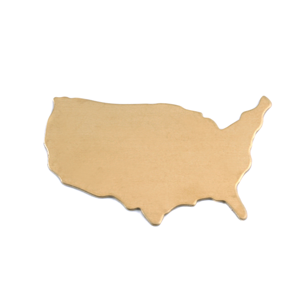Metal Stamping Blanks Brass United States Blank, 24g