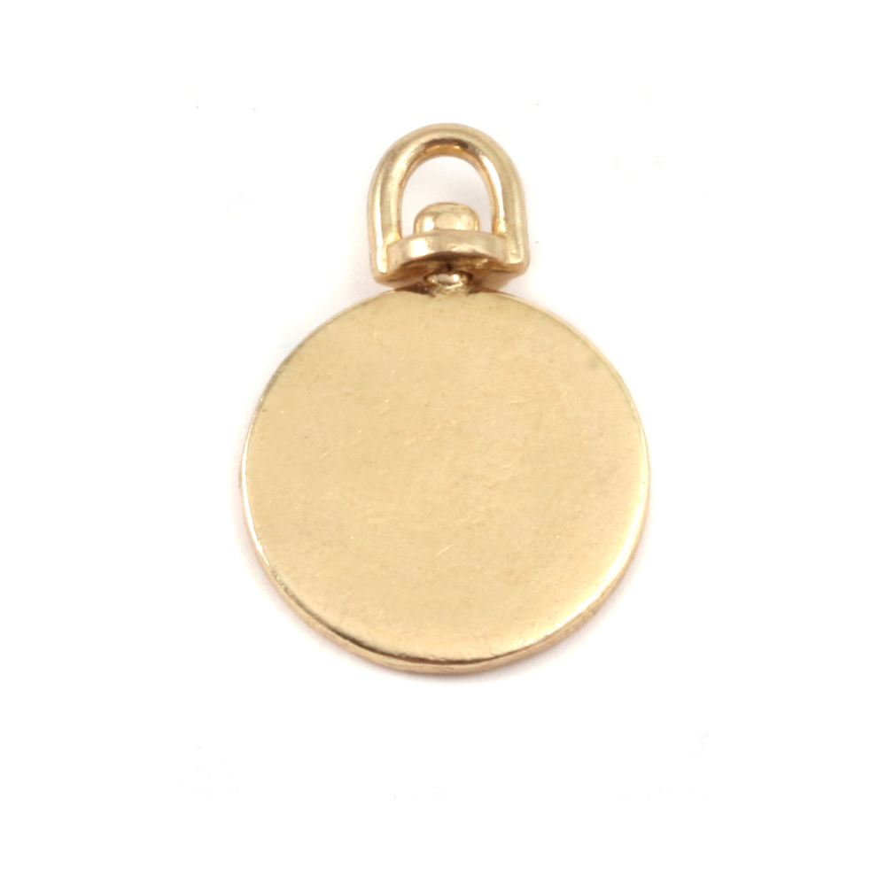 Metal Stamping Blanks Brass Medium Circle Swivel Pendant