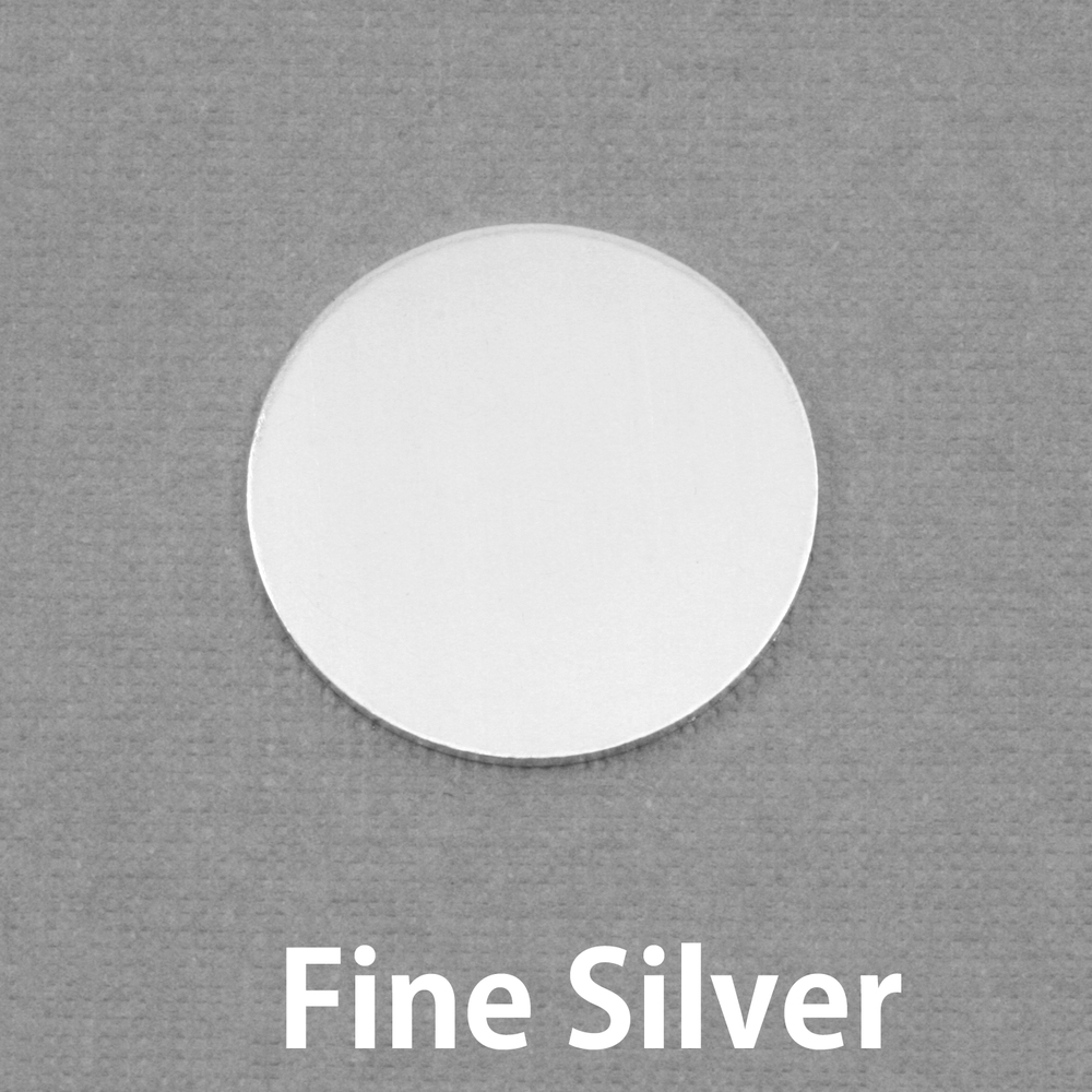 Metal Stamping Blanks Fine Silver Circle, 19mm (.75"), 20g