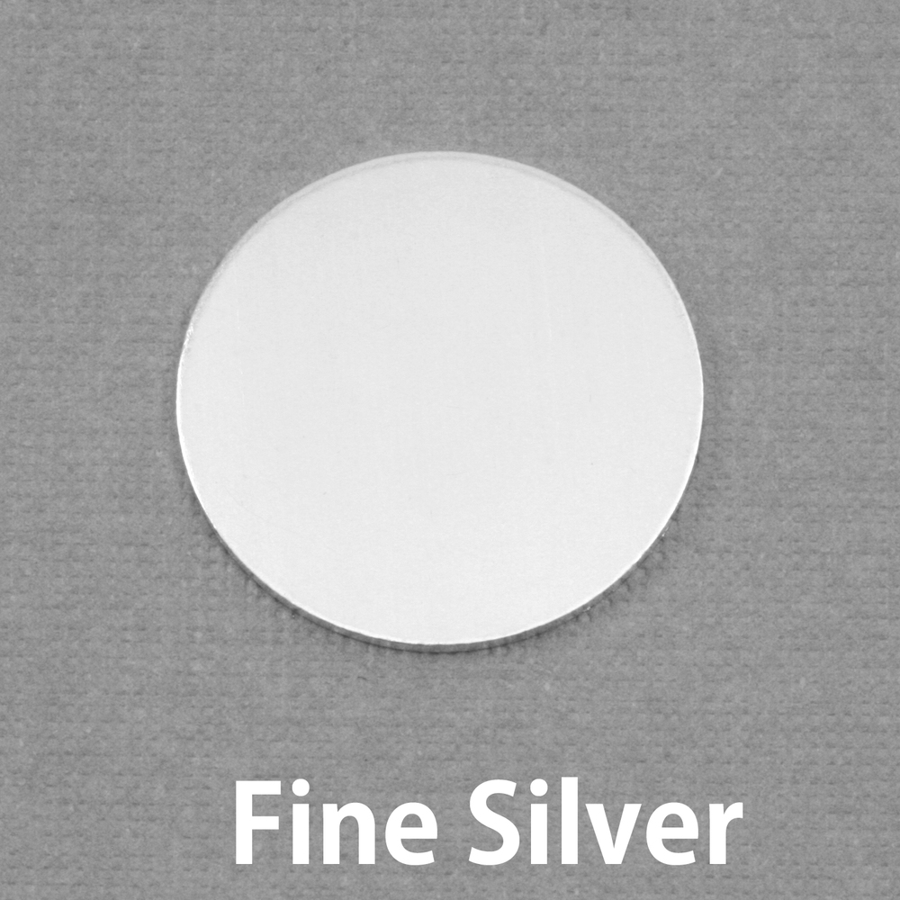 Metal Stamping Blanks Fine Silver Circle 22mm (.87"), 20g