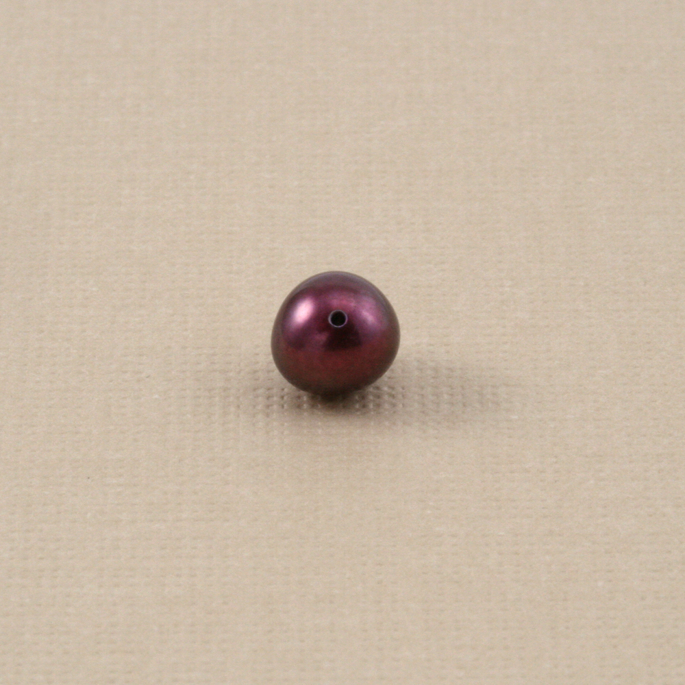 Crystals & Beads Purple Maroon Fresh Water Pearl, 5.5mm