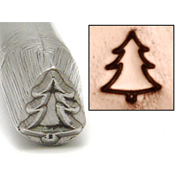 Metal Stamping Tools Simple Evergreen Tree Design Stamp