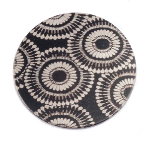 Metal Stamping Blanks Anodized Aluminum 3/4" Circle, Black Design #7, 22g