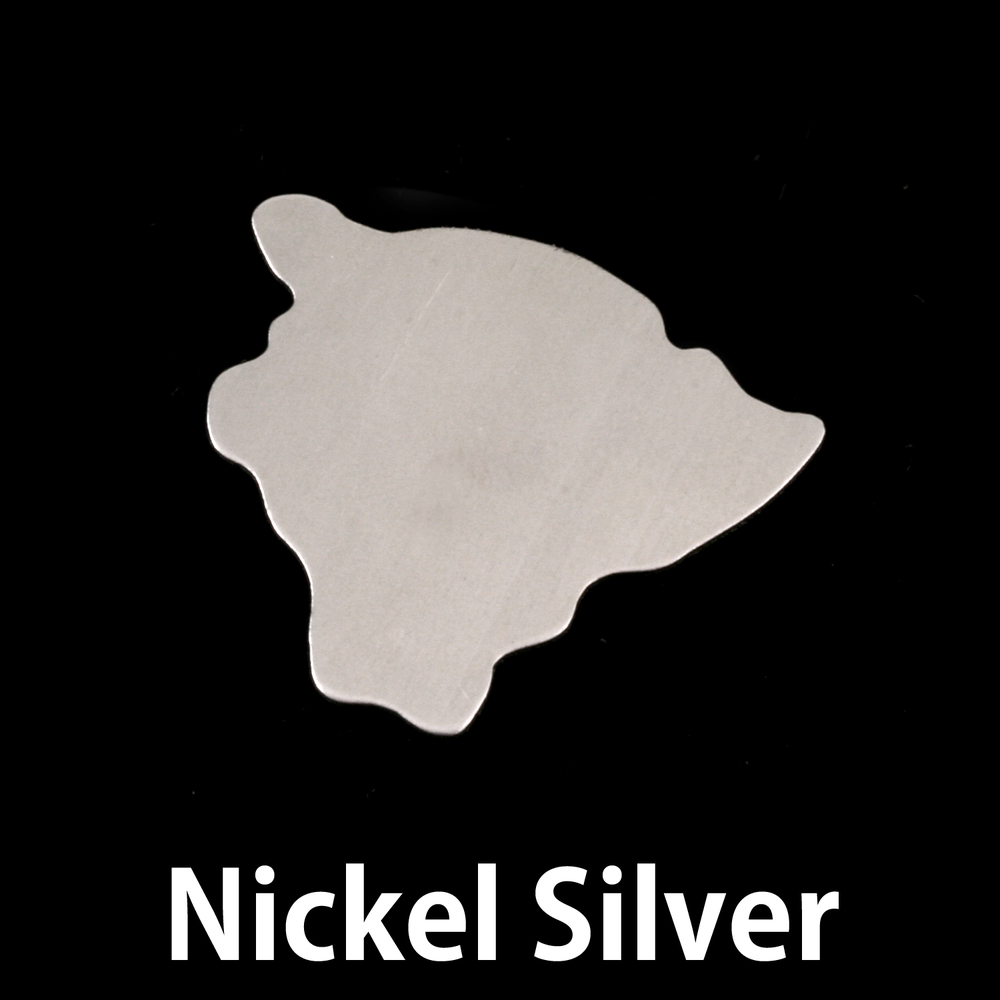 Metal Stamping Blanks Nickel Silver Hawaii (Big Island) State Blank, 24g