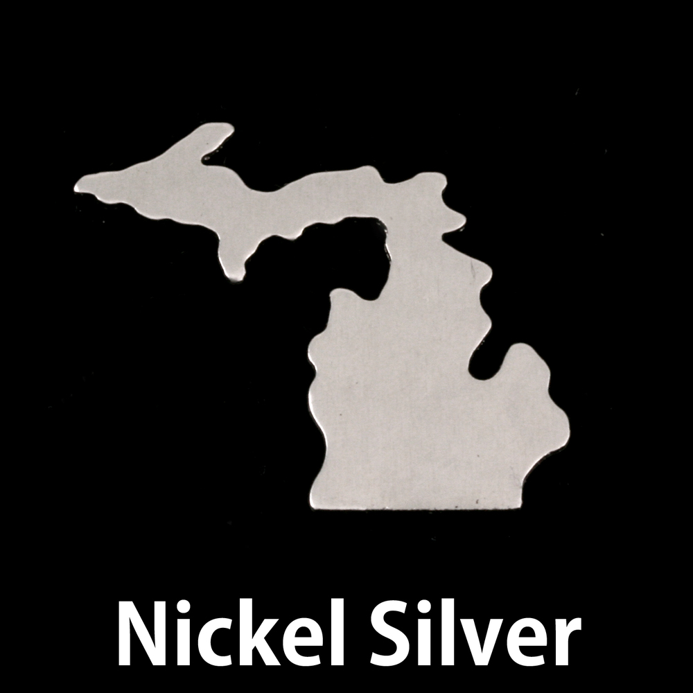Metal Stamping Blanks Nickel Silver Michigan State Blank, 24g