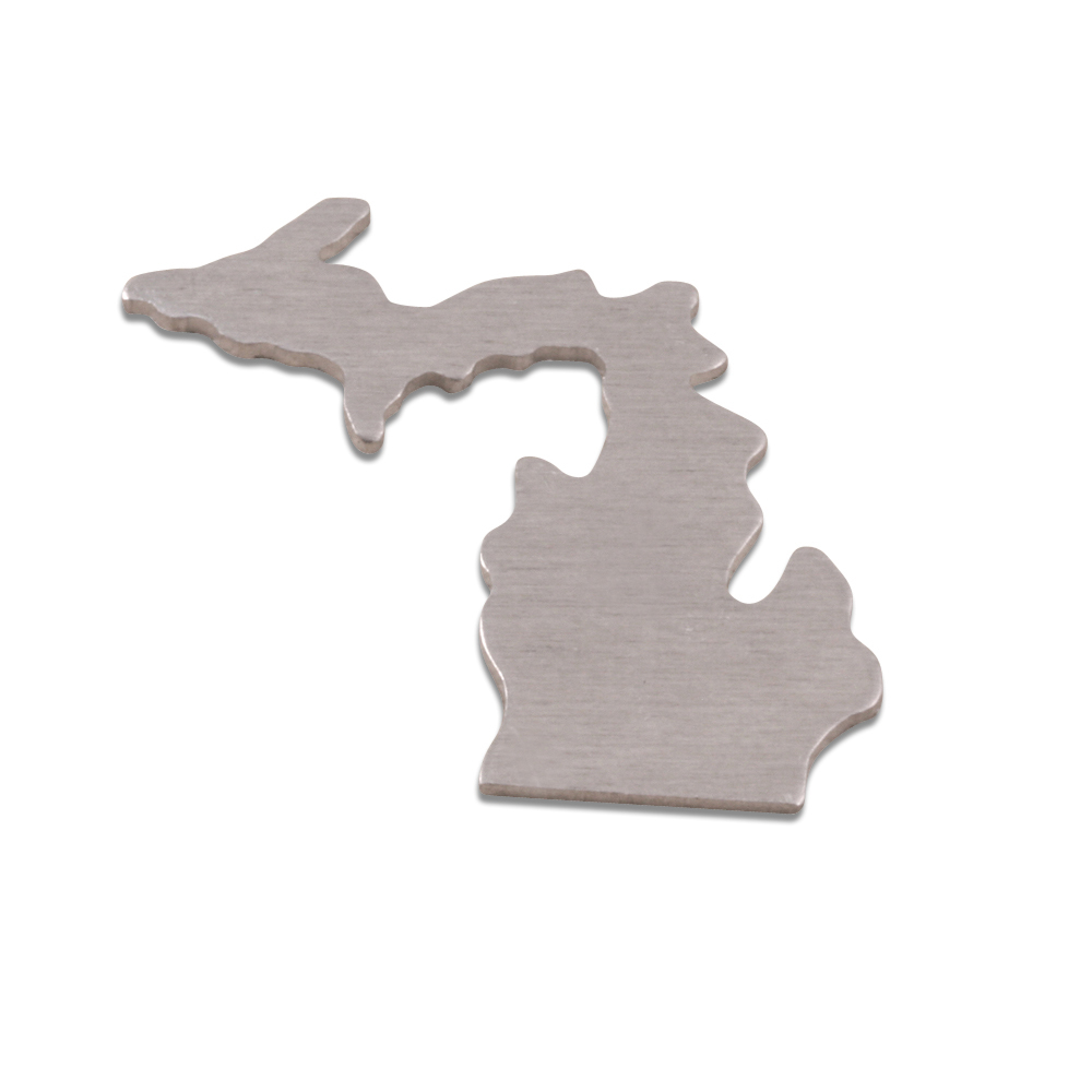 Metal Stamping Blanks Aluminum Michigan State Blank, 18g