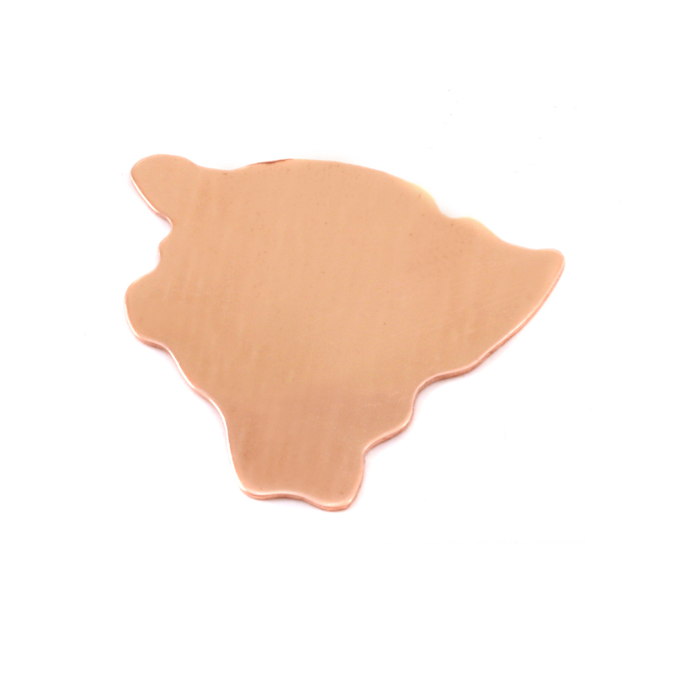 Metal Stamping Blanks Copper Hawaii (Big Island) State Blank, 24g