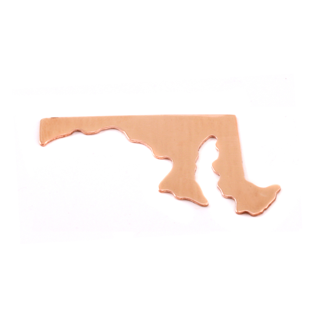 Metal Stamping Blanks Copper Maryland State Blank, 24g
