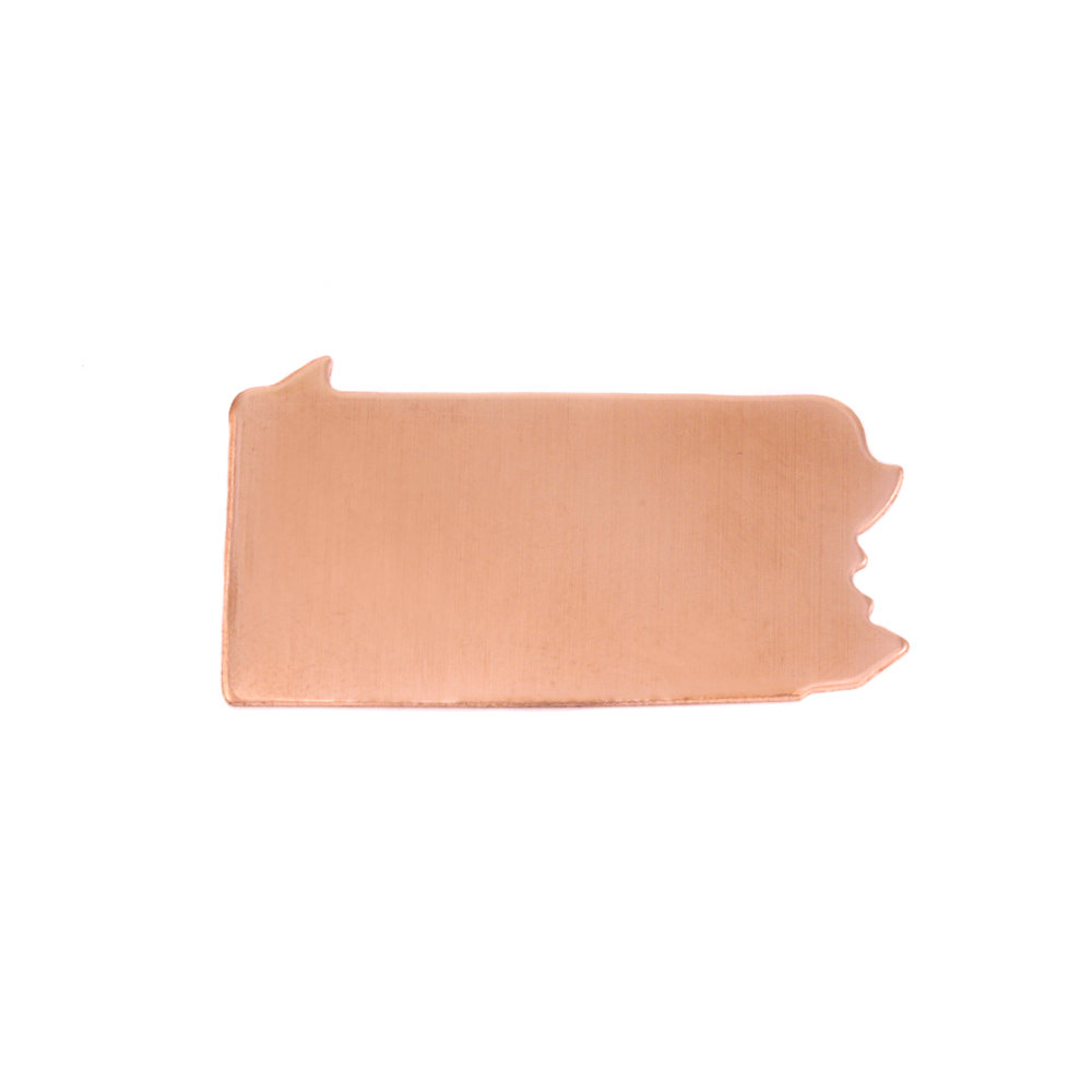 Metal Stamping Blanks Copper Pennsylvania State Blank, 24g