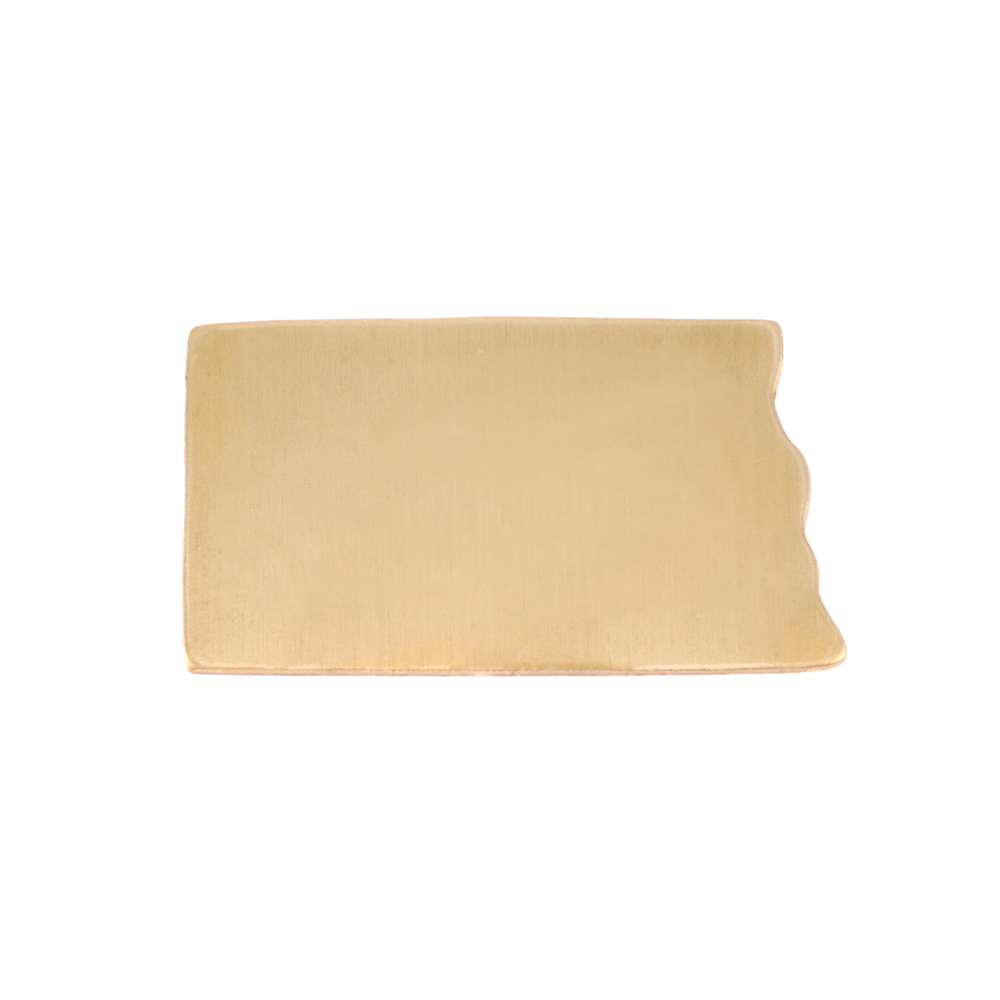 Metal Stamping Blanks Brass North Dakota State Blank, 24g