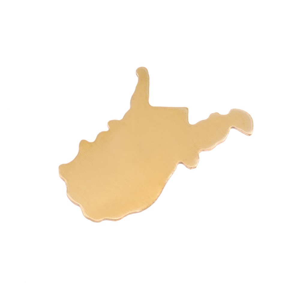 Metal Stamping Blanks Brass West Virginia State Blank, 24g
