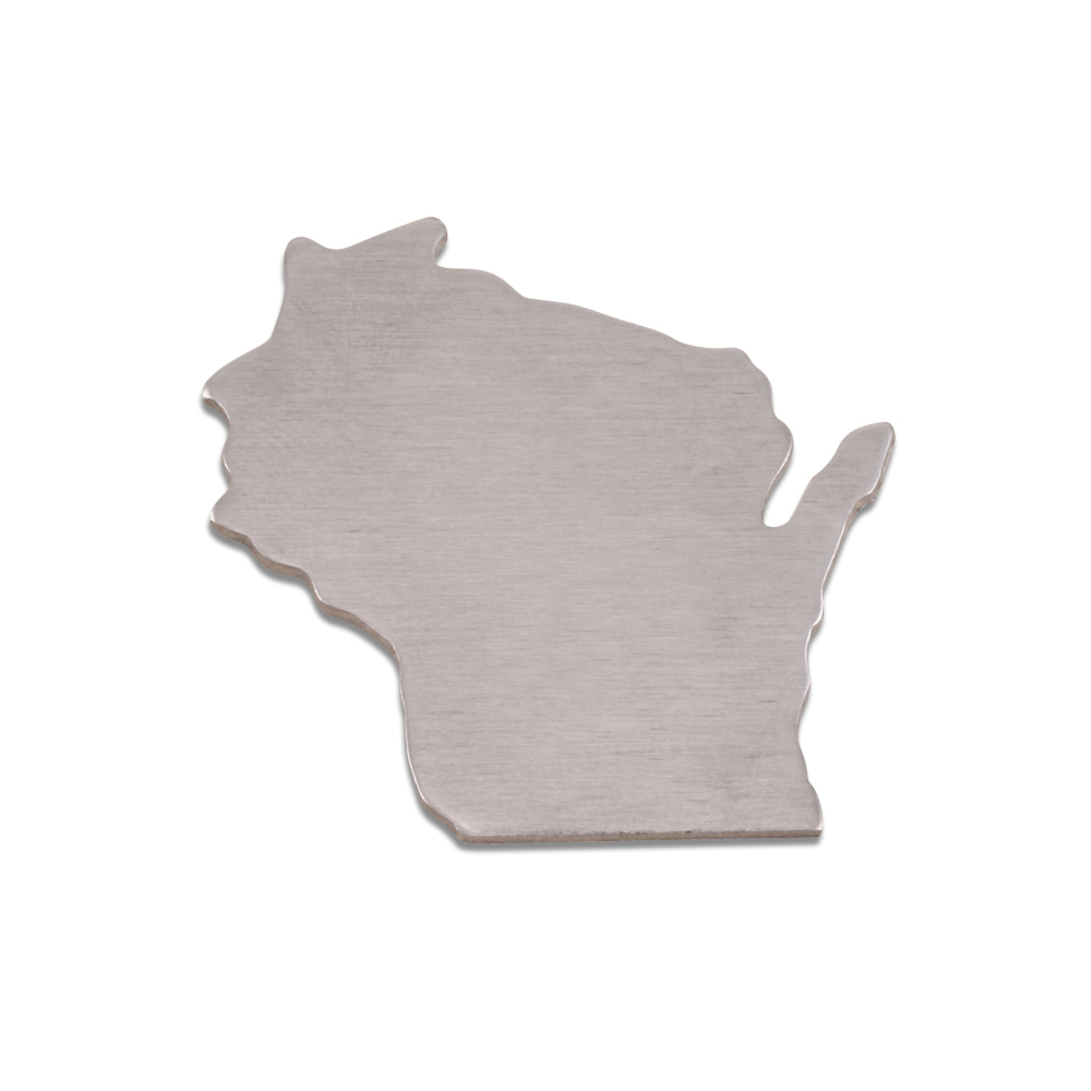 Metal Stamping Blanks Aluminum Wisconsin State Blank, 18g
