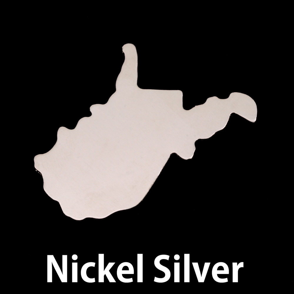 Metal Stamping Blanks Nickel Silver West Virginia State Blank, 24g